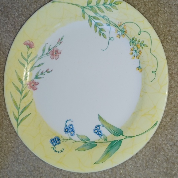 Corelle Sun Garden Two 9" Dinner Plates & Two 7 1/4" Desert Yellow Floral 4Pc - Picture 3 of 9